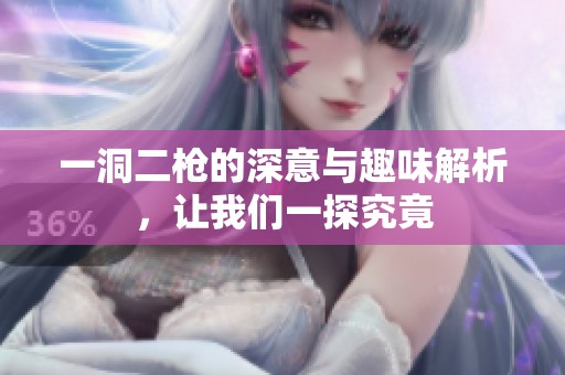 一洞二枪的深意与趣味解析，让我们一探究竟
